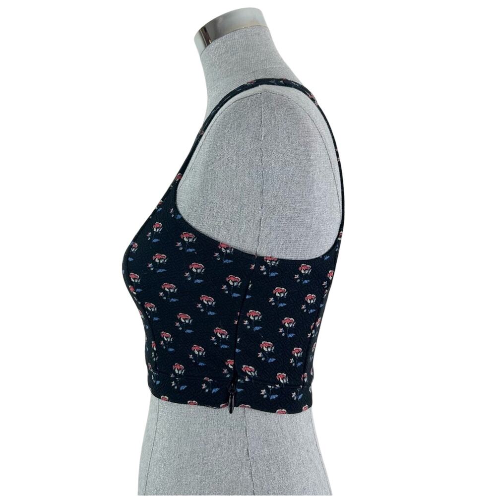 Hollister black and floral high neck crop top - Picture 2 of 8